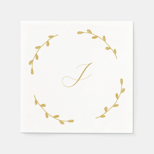 Hochzeitsempfang Servietten mit Anfangsbuchstaben (Vorderseite)