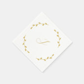 Hochzeitsempfang Servietten mit Anfangsbuchstaben (Ecke)