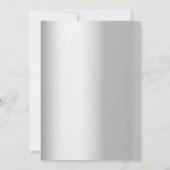 Hochzeitsempfang Silberne Rose Gold Einladung (Rückseite)