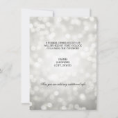 Hochzeitsempfang Silberner Glitzer Lights Einladung (Vorderseite)