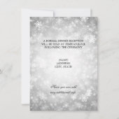 Hochzeitsempfang Silberner Winter Wonderland Einladung (Vorderseite)