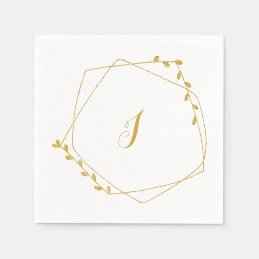 Hochzeitsempfang-Taschentuch mit Anfangsbuchstaben Serviette (Vorderseite)