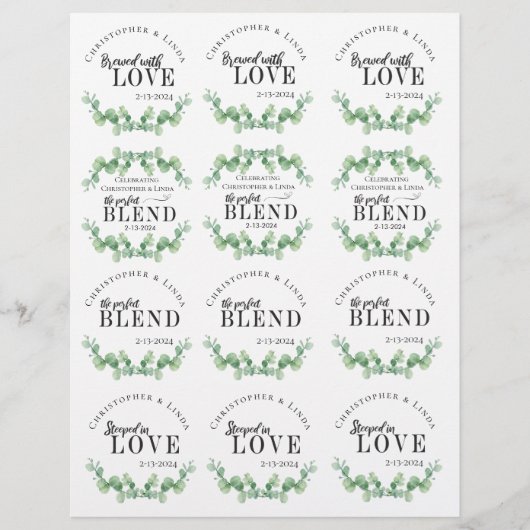 Hochzeitsempfang | Teebeutel (Vorderseite)