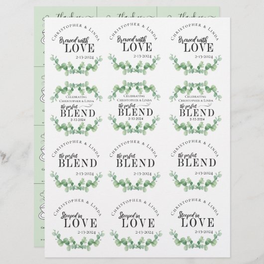 Hochzeitsempfang | Teebeutel (Vorne/Hinten)