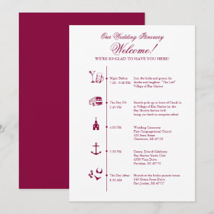 Hochzeitsempfang Terminplan Zeitachse in Wein Einladung