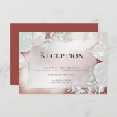 Hochzeitsempfang | Terracotta Shimmer Einladung (Vorne/Hinten)