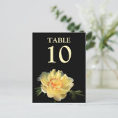 Hochzeitsempfang Tischnummer Karten Blumenpiel (Stehend Vorderseite)