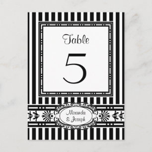 Hochzeitsempfang Tischnummern Postkarten platziere
