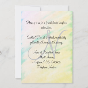 Hochzeitsempfang Tropische Monogramm-Einladungen Einladung