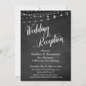 Hochzeitsempfang Typografie-Halbpappleuchten Einladung (Vorderseite)