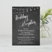 Hochzeitsempfang Typografie-Halbpappleuchten Einladung (Stehend Vorderseite)