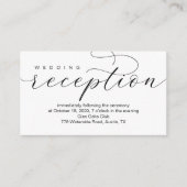 Hochzeitsempfang und Veranstaltungsort, modern und Begleitkarte (Vorderseite)