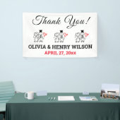 Hochzeitsempfang Vielen Dank Niedliches Paar Banner (Messeveranstaltung)