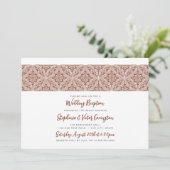 Hochzeitsempfang von Boho Medallion Einladung (Stehend Vorderseite)