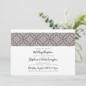 Hochzeitsempfang von Boho Medallion Einladung (Stehend Vorderseite)