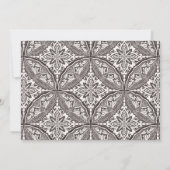 Hochzeitsempfang von Boho Medallion Einladung (Rückseite)