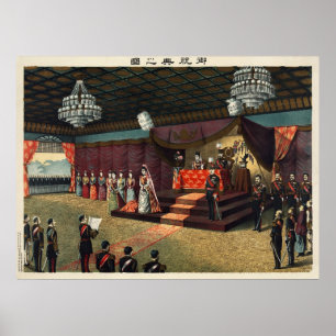 Hochzeitsempfang von Kronprinz Yoshihito Poster