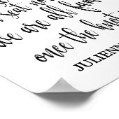 Hochzeitsempfang Wählen Sie ein schwarz-weißes Zei Poster (Ecke)