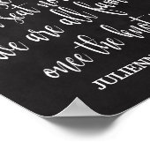 Hochzeitsempfang Wählen Sie ein schwarz-weißes Zei Poster (Ecke)