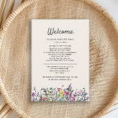 Hochzeitsempfang Wasserfarben-Wildblumen Begleitkarte