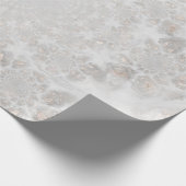 Hochzeitsempfang Weißes Silver Gold Einfaches Eleg Geschenkpapier (Ecke)