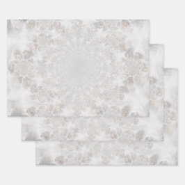 Hochzeitsempfang Weißes Silver Gold Einfaches Eleg Geschenkpapier Set