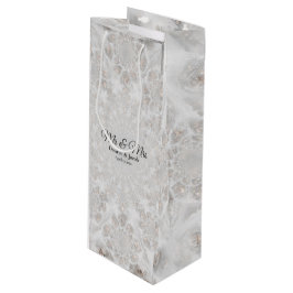 Hochzeitsempfang Weißes Silver Gold Einfaches Eleg Geschenktüte Für Weinflaschen