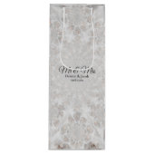 Hochzeitsempfang Weißes Silver Gold Einfaches Eleg Geschenktüte Für Weinflaschen (Vorderseite)