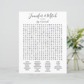 Hochzeitsempfang Word Search Game, Custom Game (Stehend Vorderseite)