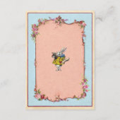Hochzeitsempfang Wunderland Blume Kaninchen Begleitkarte (Rückseite)