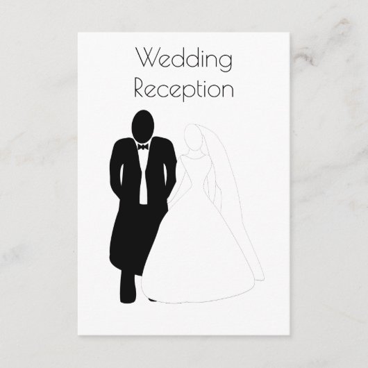 Hochzeitsempfangsgarten Begleitkarte (Vorderseite)