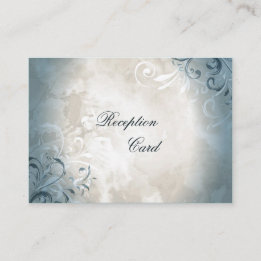 Hochzeitsempfangskarte Elegante Vintage-Flora Begleitkarte