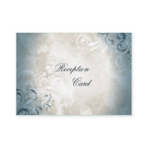 Hochzeitsempfangskarte Elegante Vintage-Flora