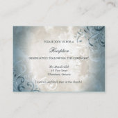 Hochzeitsempfangskarte Elegantes Vintages Foliage Begleitkarte (Rückseite)