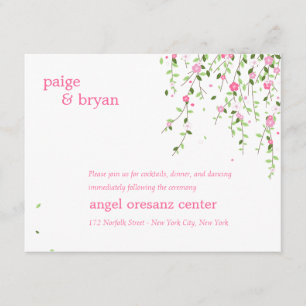 Hochzeitsempfangskarte Garden Blooms Begleitkarte
