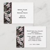 Hochzeitsempfangskarten. Begleitkarte (Vorne/Hinten)