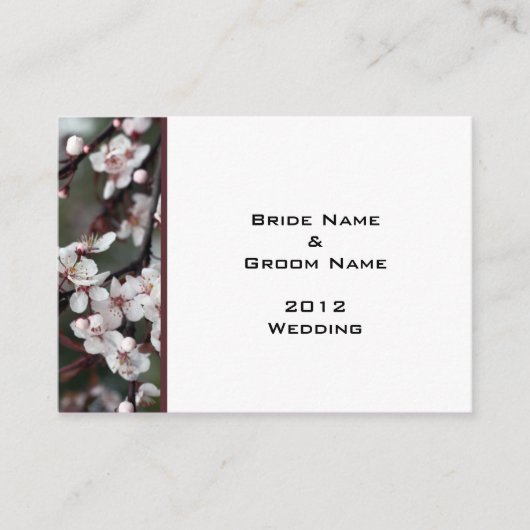 Hochzeitsempfangskarten. Begleitkarte (Vorderseite)