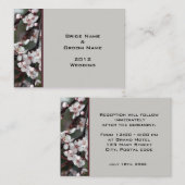 Hochzeitsempfangskarten. Begleitkarte (Vorne/Hinten)