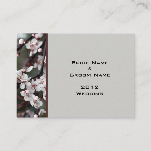 Hochzeitsempfangskarten. Begleitkarte (Vorderseite)