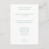Hochzeitsempfangskartentstopfungen Begleitkarte (Rückseite)