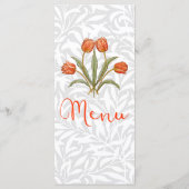 Hochzeitsempfangsmenü Menükarte (Rückseite)