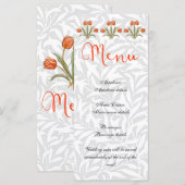 Hochzeitsempfangsmenü Menükarte (Vorne/Hinten)