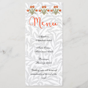 Hochzeitsempfangsmenü Menükarte