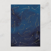 Hochzeitsempfangsstern signalisiert Navy Gold Begleitkarte (Rückseite)