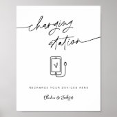 Hochzeitsempfangszellenzeichen Poster (Vorne)