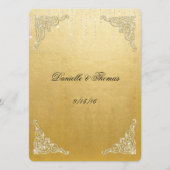 Hochzeitsempfehlung Comment Card Gold Foil Glitzer Hinweiskarte (Vorderseite)