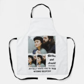 Hochzeitsempfehlung custom 3 Foto Collage Schürze (Vorderseite)