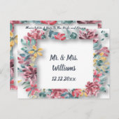 Hochzeitsempfehlung Elegante Blume Postkarte (Vorne/Hinten)