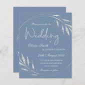 Hochzeitsempfehlung für Blaues Blattwerk (Vorne/Hinten)