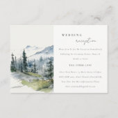 Hochzeitsempfehlung für Blaugrün-Wälder Begleitkarte (Vorderseite)
